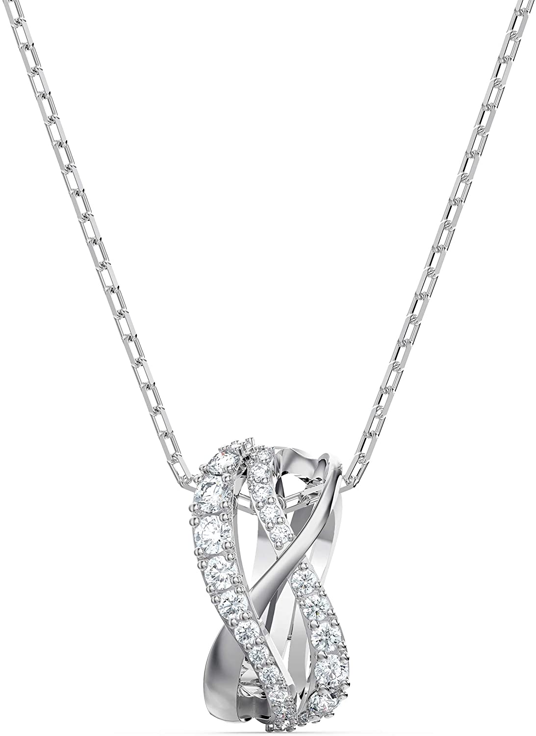 Swarovski Women's Twist Row Necklace Collection, Blue Crystals, Purple Crystals, Clear Crystals - JOY2ESpree
