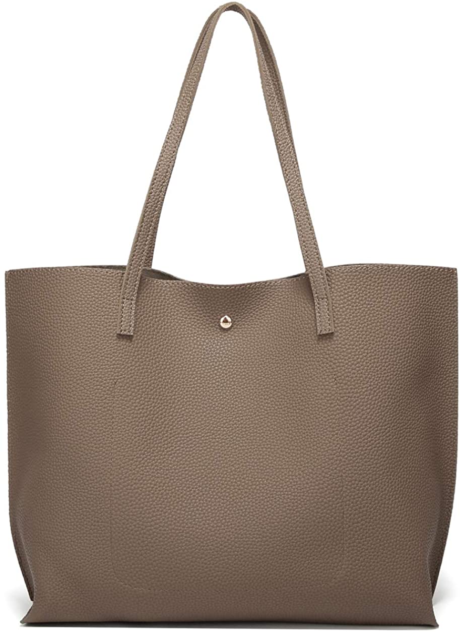 Women's Soft Faux Leather Tote Shoulder Bag from Dreubea, Big Capacity Tassel Handbag