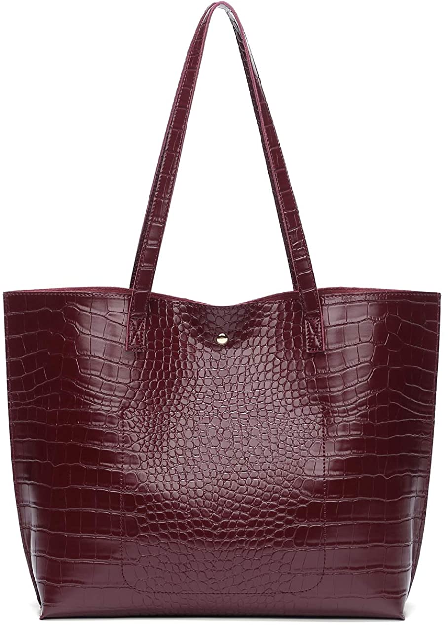 Women's Soft Faux Leather Tote Shoulder Bag from Dreubea, Big Capacity Tassel Handbag