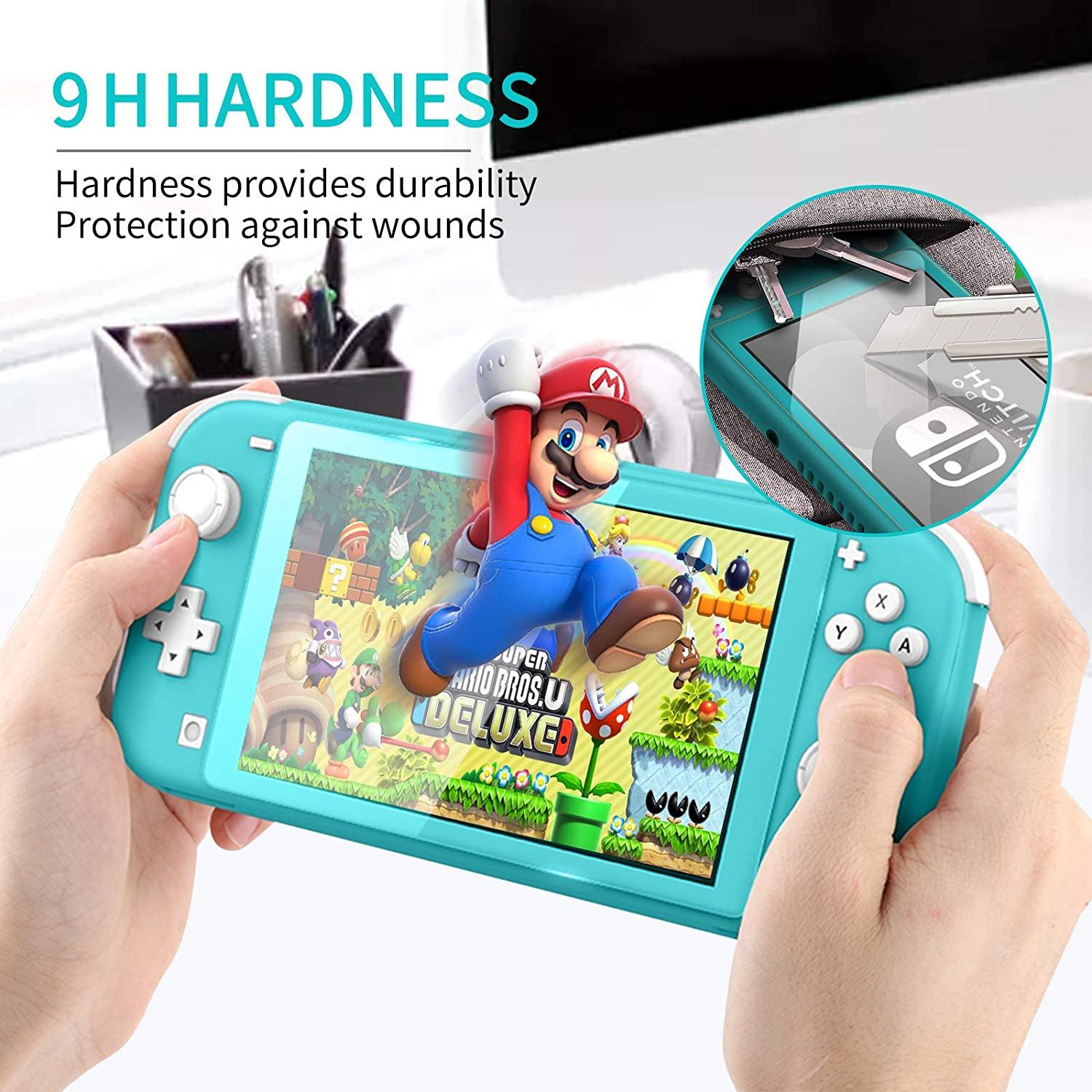 DLseego Carrying Case for Nintendo Switch lite, Newest Design Portable Travel Carrying Case 4 in 1 Accessories Kit with 1 Pcs Glitter case - JOY2ESpree