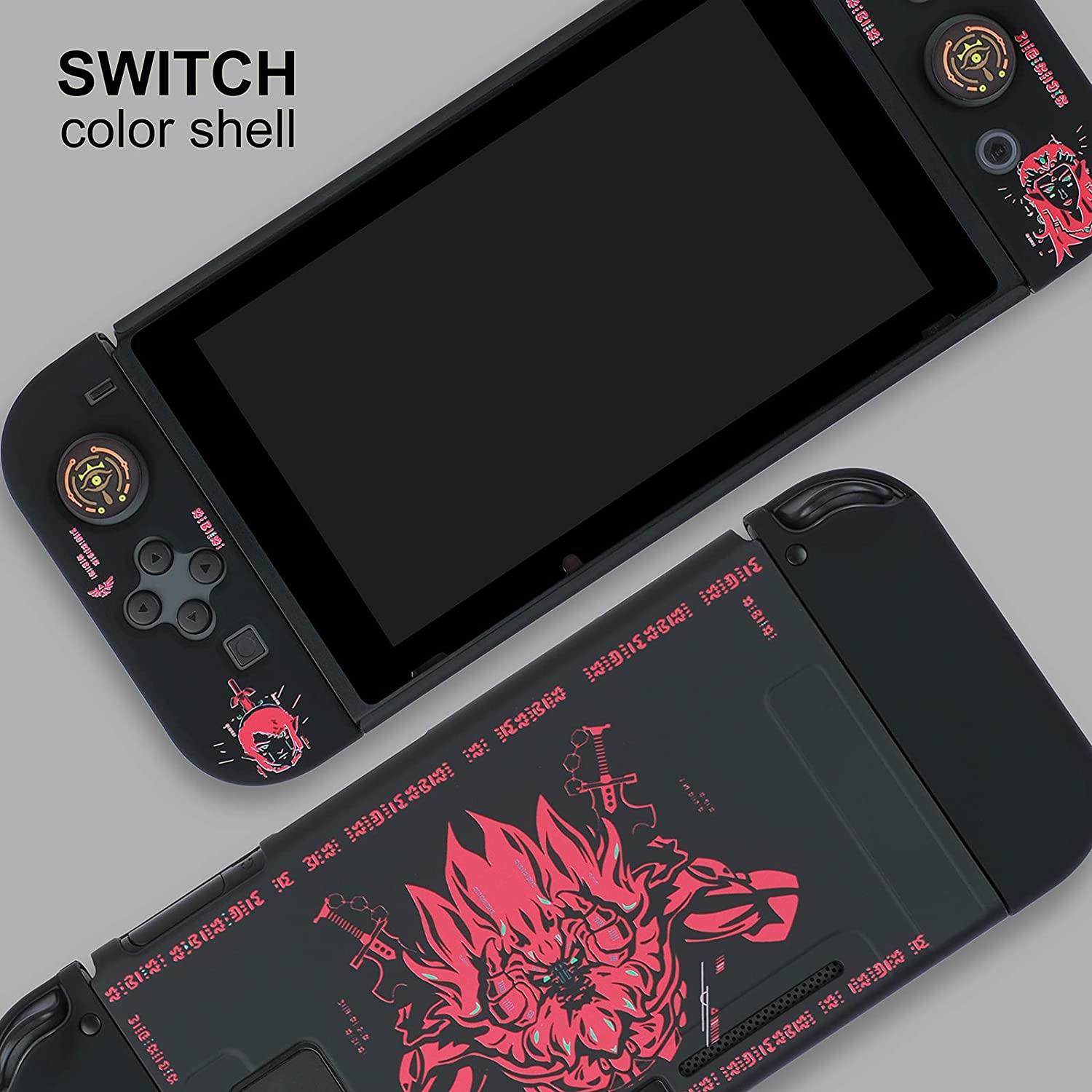 Dockable Case for Nintendo Switch,Protective Case Cover for Joy-Con Controllers with 4 Thumb Grips and Glass Screen Protector(The Legend of Zelda) - JOY2ESpree