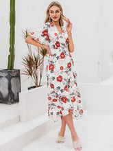 
                        
                          Load image into Gallery viewer, Miessial Women's Summer Chiffon V Neck Ruffle Maxi Dress Polka Dot Long Beach Wrap Dress
                        
                      