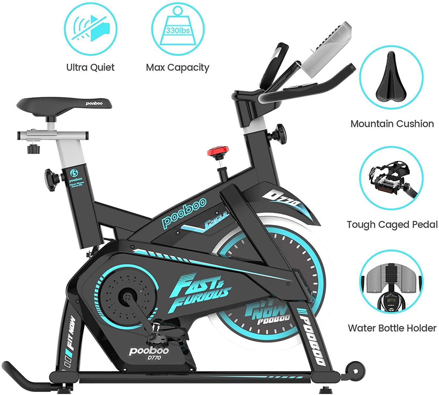 Afully Indoor Cycling Bike, Exercise Bikes Magnetic Resistance Stationary Bike - JOY2ESpree