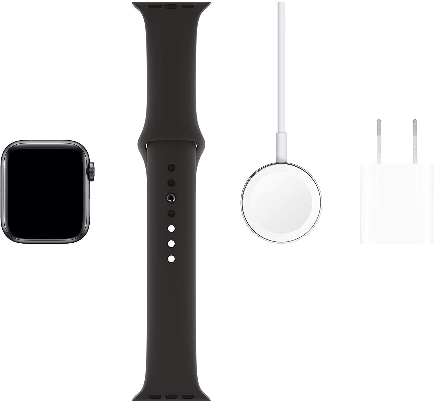 Apple Watch Series 5 (GPS + Cellular, 40MM) - Gold Aluminum Case with Pink Sand Sport Band (Renewed) - JOY2ESpree