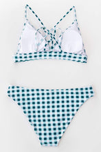 
                        
                          Load image into Gallery viewer, CUPSHE Women’s Bikini Swimsuit Stripe V Neck Back Cross Two Piece Bathing Suit
                        
                      