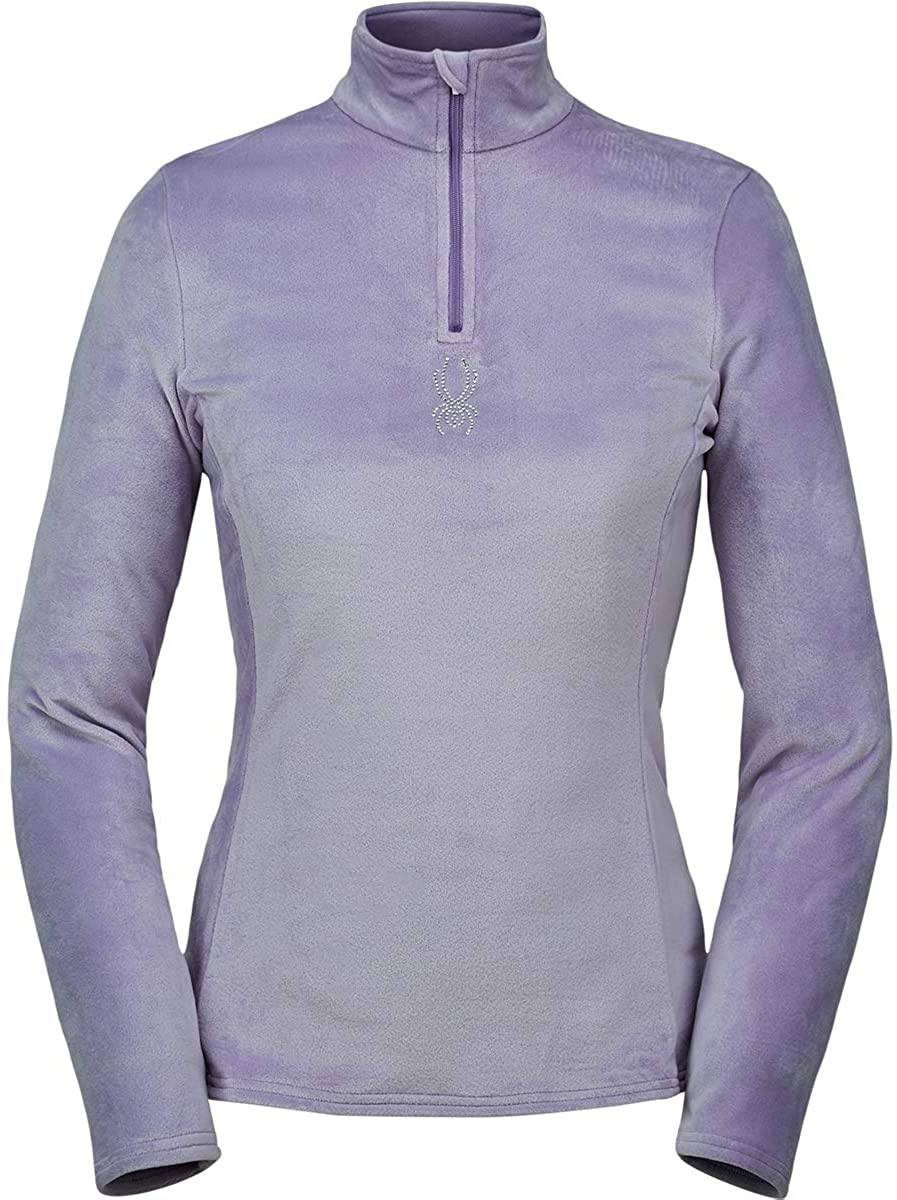 Spyder Womens Shimmer Bug Zip T-Neck