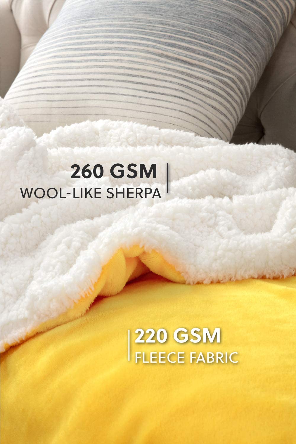 Bedsure Sherpa Fleece Blanket Throw Size Navy Lightweight Super Soft Cozy Luxury Bed Blanket Microfiber