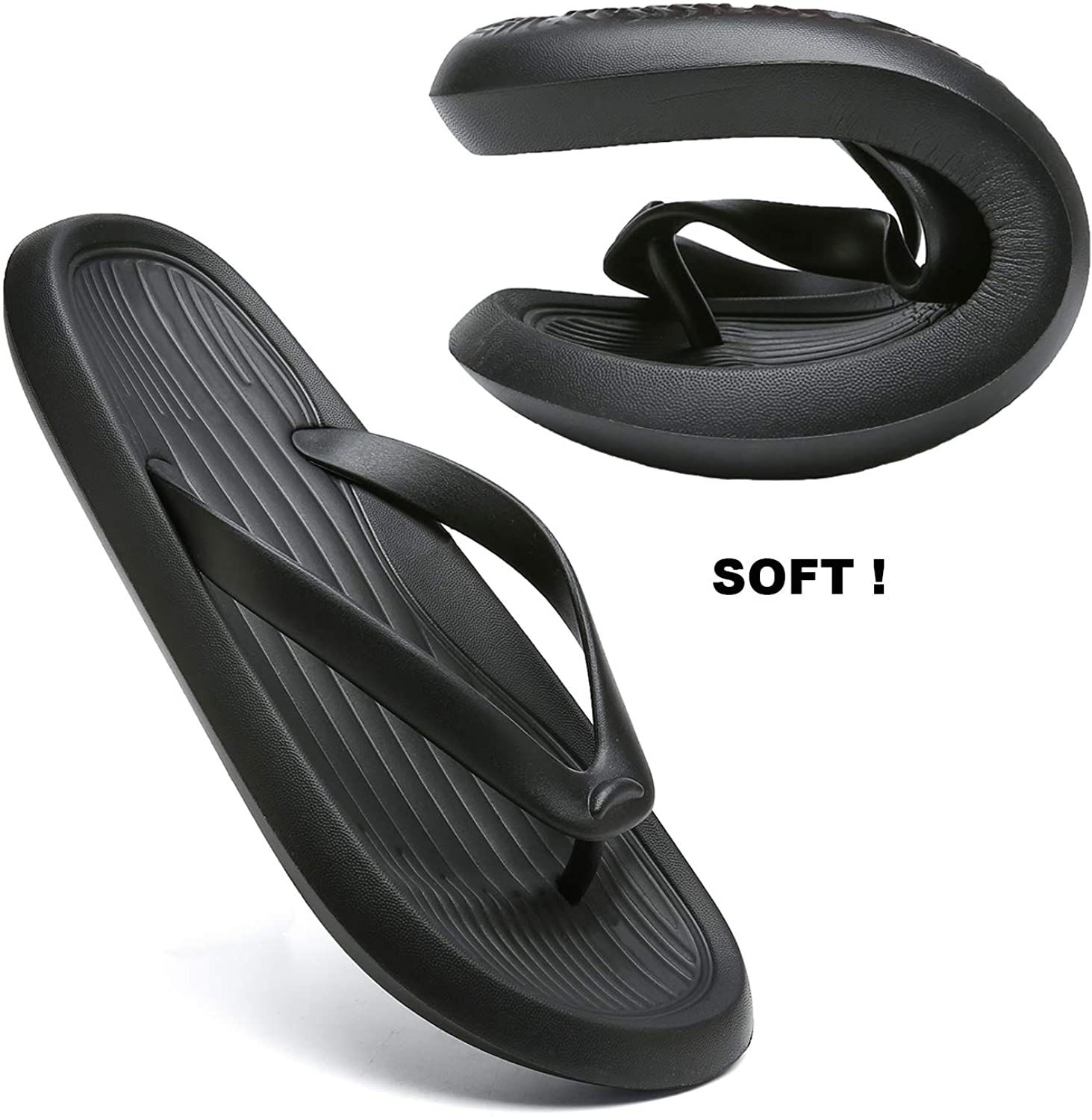 ChayChax Men’s Women’s Flip Flops Lightweight Thong Sandals Summer Beach Pool Shower Slippers