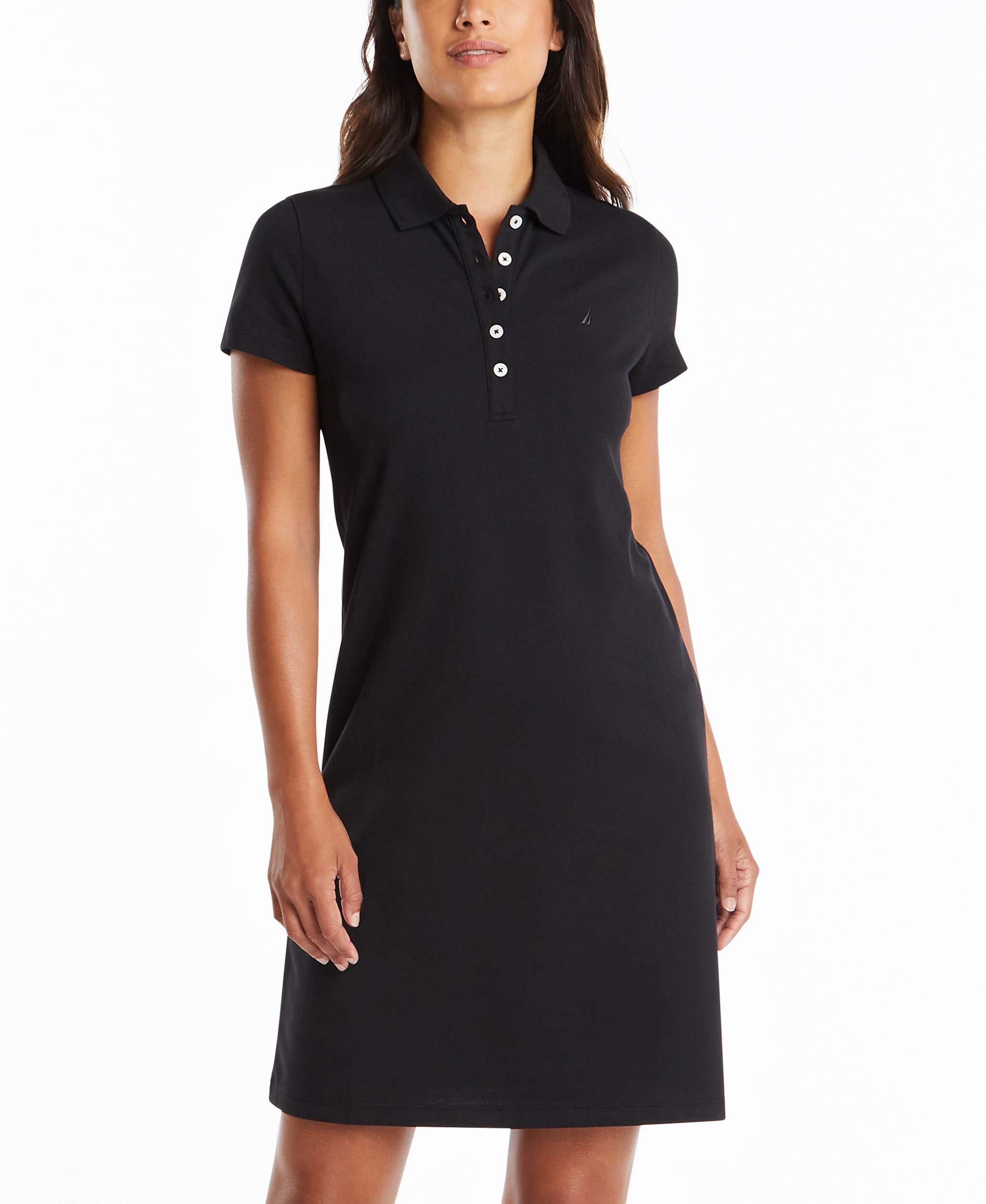 Nautica Women's Easy Classic Short Sleeve Stretch Cotton Polo Dress - JOY2ESpree