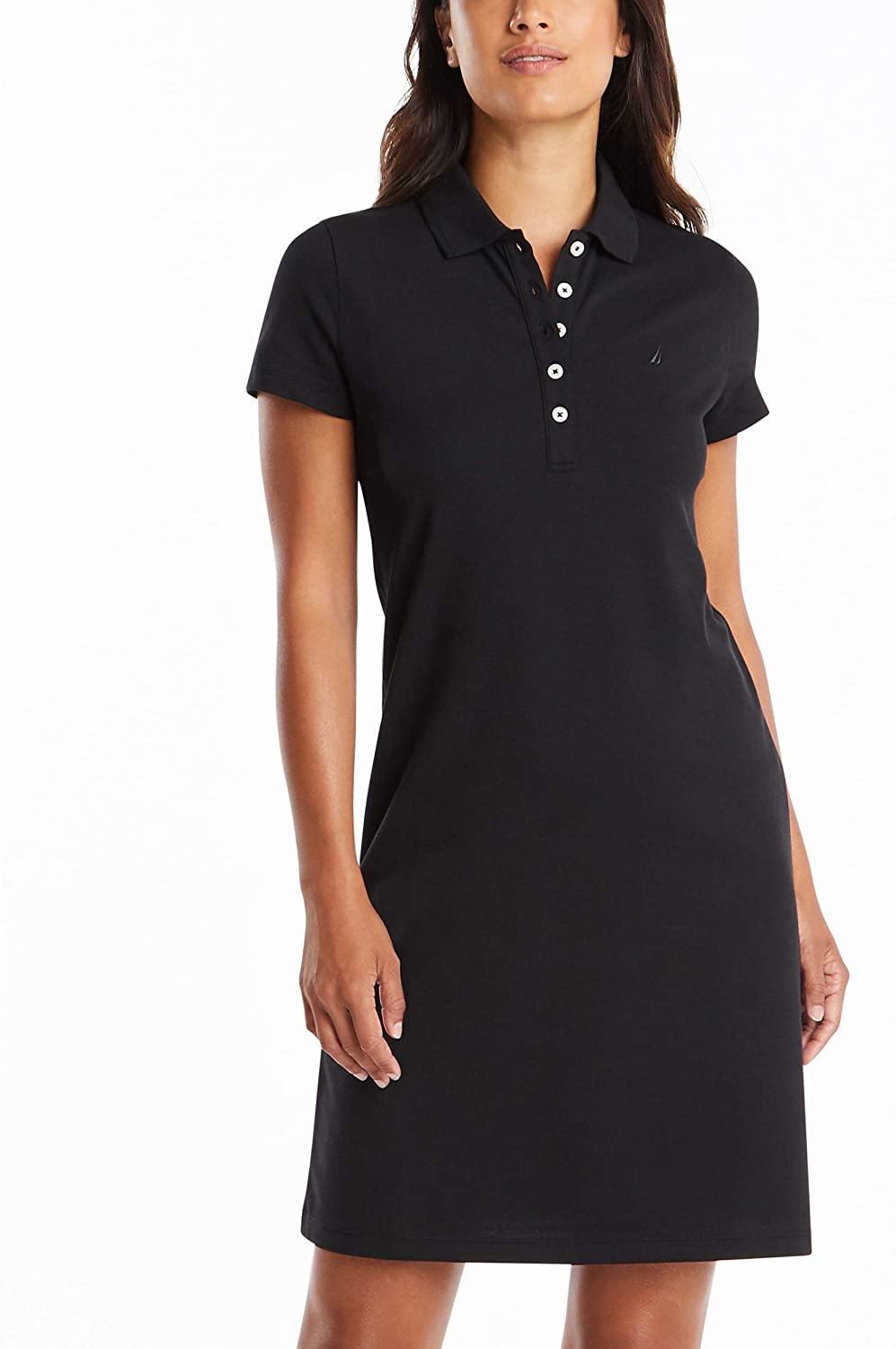 Nautica Women's Easy Classic Short Sleeve Stretch Cotton Polo Dress - JOY2ESpree