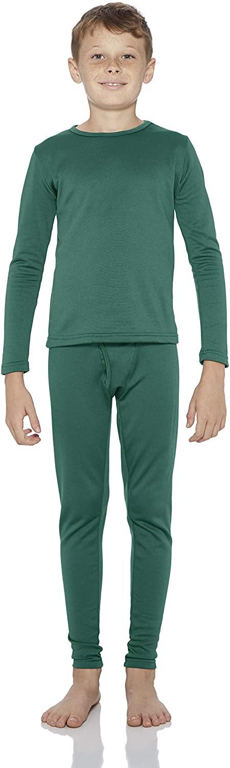 Rocky Thermal Underwear for Boys Fleece Lined Thermals Kids Base Layer Long John Set
