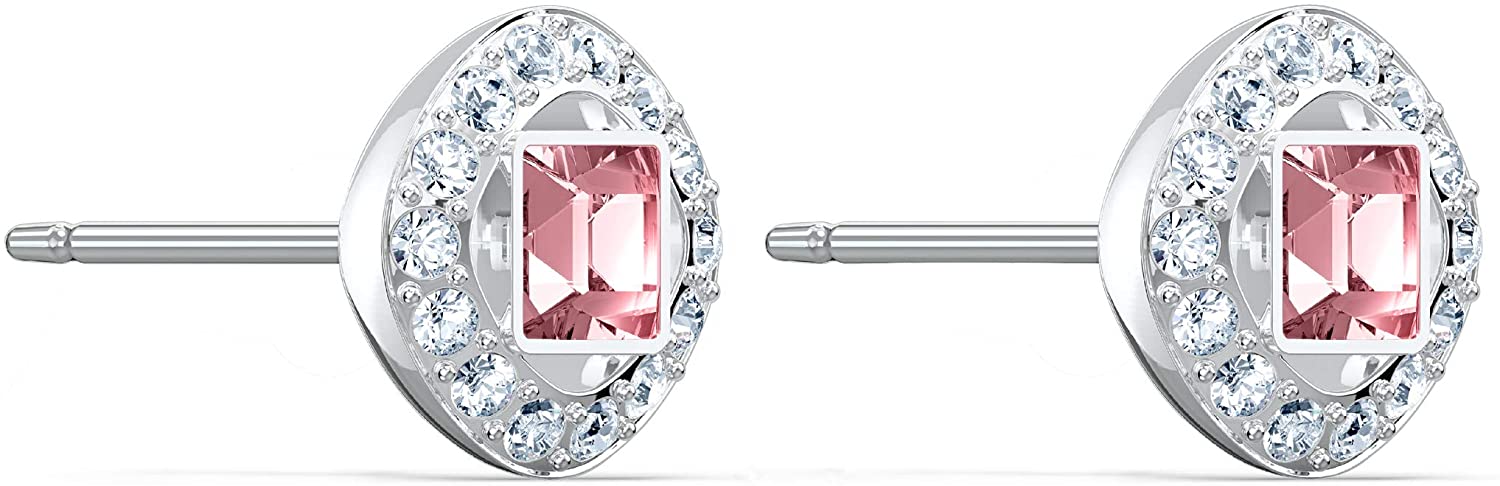 SWAROVSKI Women's Angelic Square Crystal Jewelry Collection, Pink Crystals, Blue Crystals (Amazon Exclusive) - JOY2ESpree