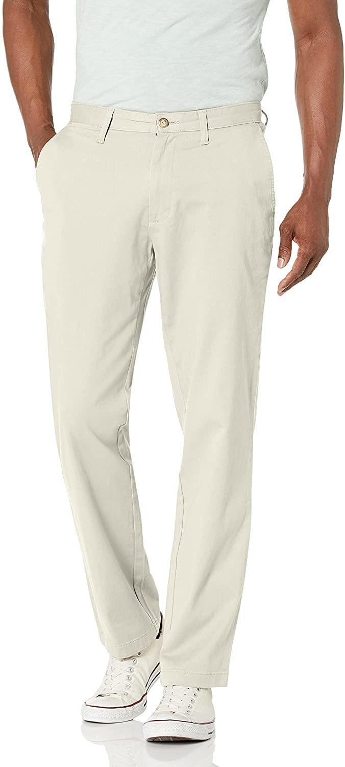 Nautica Men's Classic Fit Flat Front Stretch Solid Chino Deck Pant - JOY2ESpree