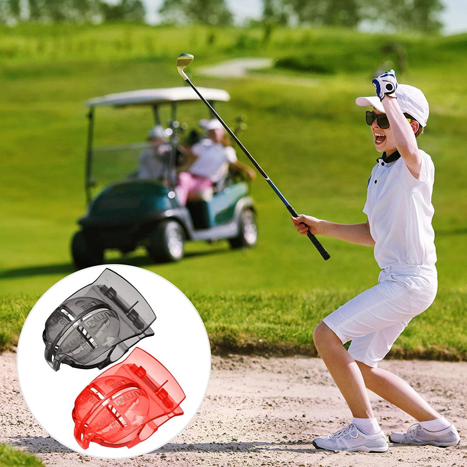 WILLBOND 2 Pieces Golf Ball Line Liner Drawing Marking Alignment Putting Tool and 2 Pieces Golf Ball Marker Pen, 4 Pieces Totally - JOY2ESpree