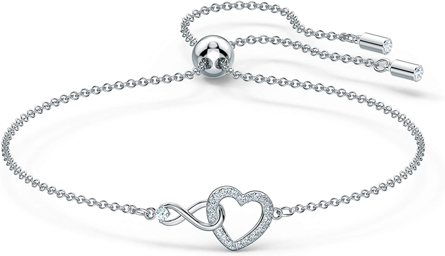 SWAROVSKI Women's Infinity Heart Jewelry Collection, Rose Gold Tone & Rhodium Finish, Clear Crystals - JOY2ESpree