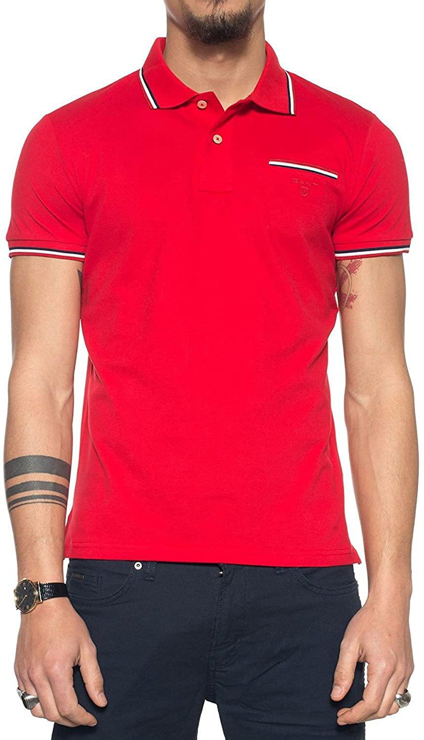 GANT Men's 3 Color Tipping Pique Short Sleeve Rugger (252161) - JOY2ESpree