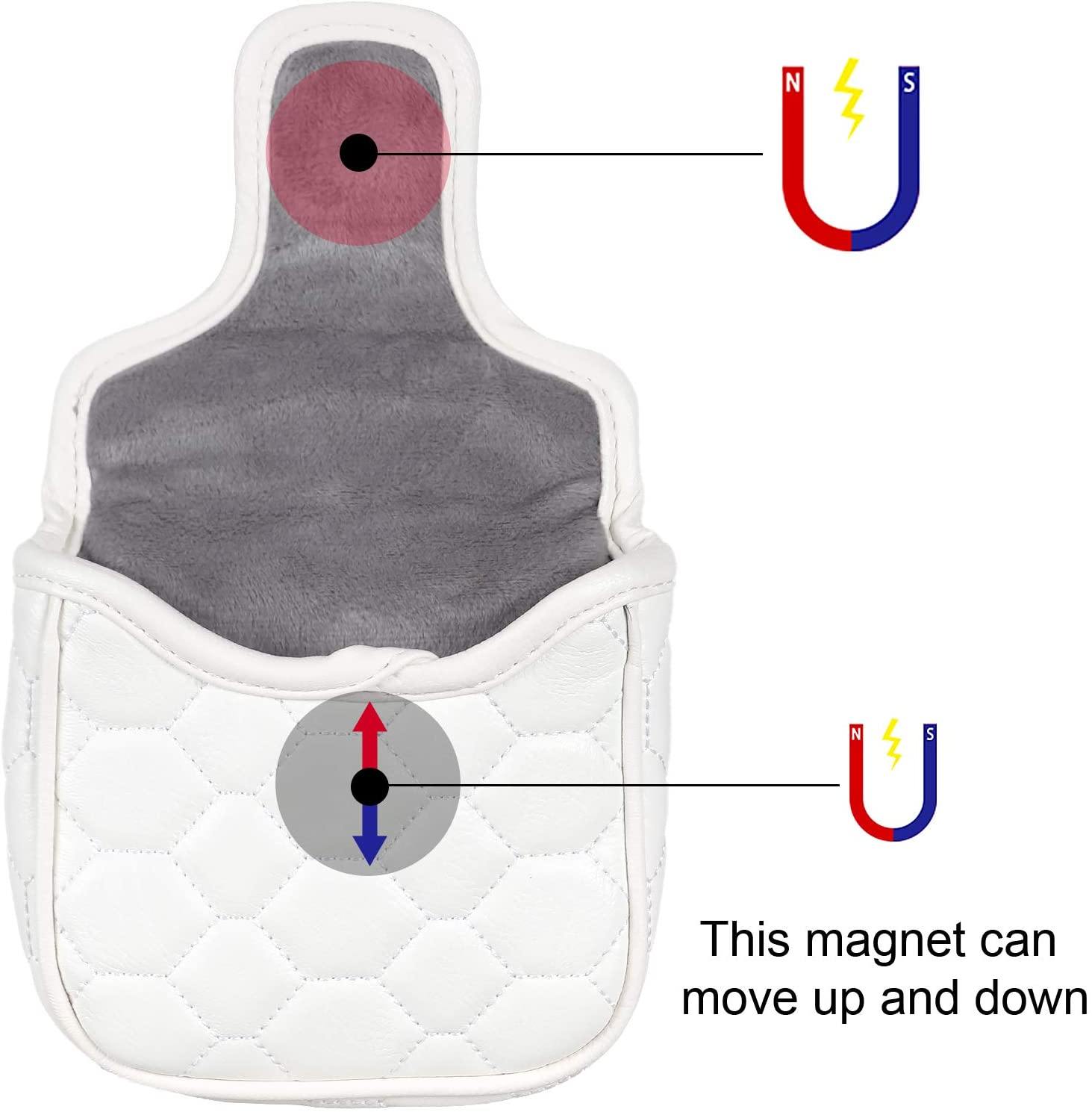 mytag Golf Heel Shafted Mallet Putter Headcover Strong Magnetic Closure - JOY2ESpree