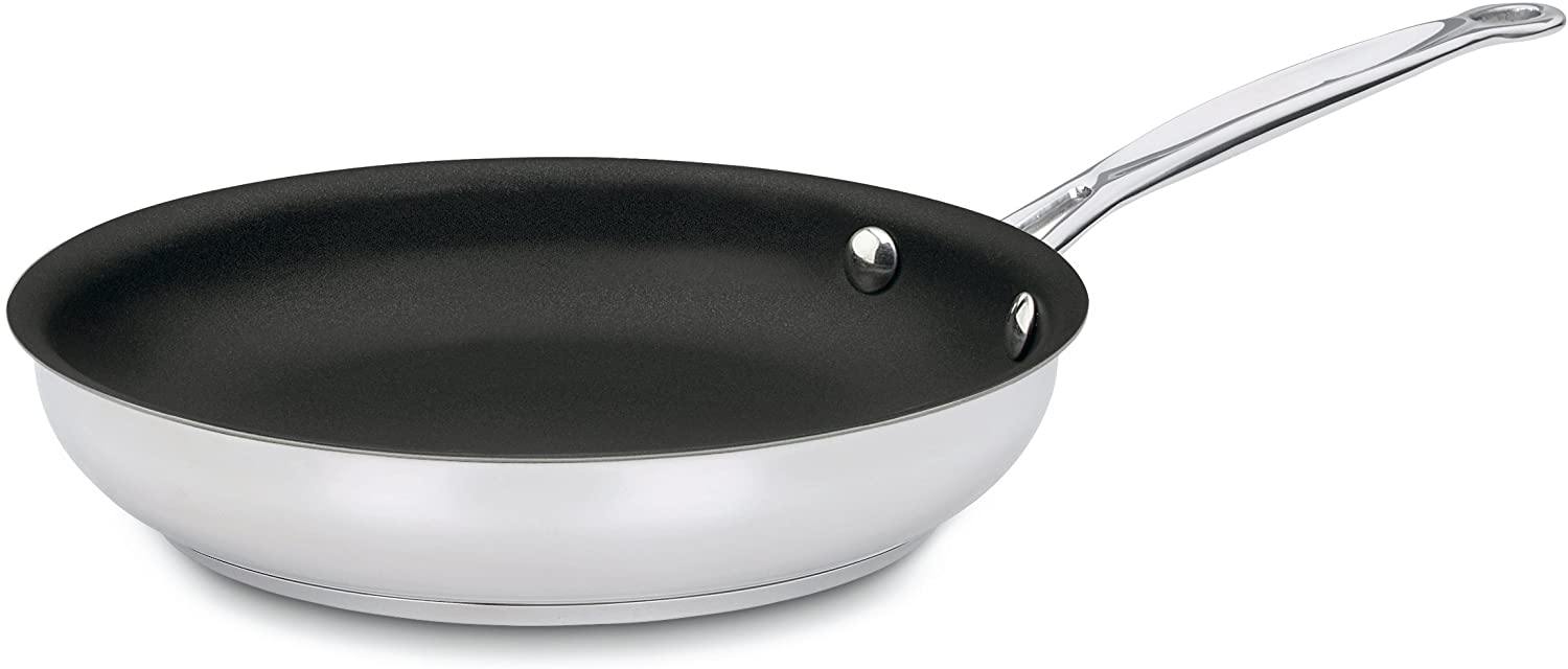 Cuisinart 722-24NS Chef's Classic Nonstick Stainless 10-Inch Open Skillet - JOY2ESpree