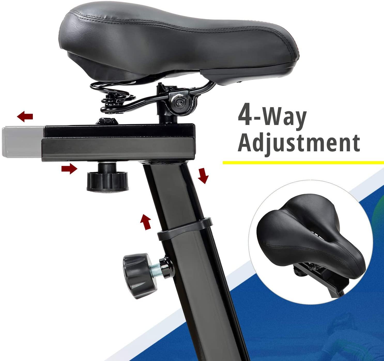 Merax Exercise Bike Indoor Cycling Bike Cycle Trainer Adjustable Stationary Bike 330LBS Weight Capacity - JOY2ESpree