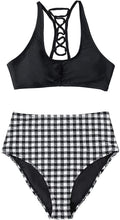 
                        
                          Muat gambar ke penampil Galeri, CUPSHE Women's High Waisted Bikini Floral Lace Up Two Piece Swimsuits
                        
                      