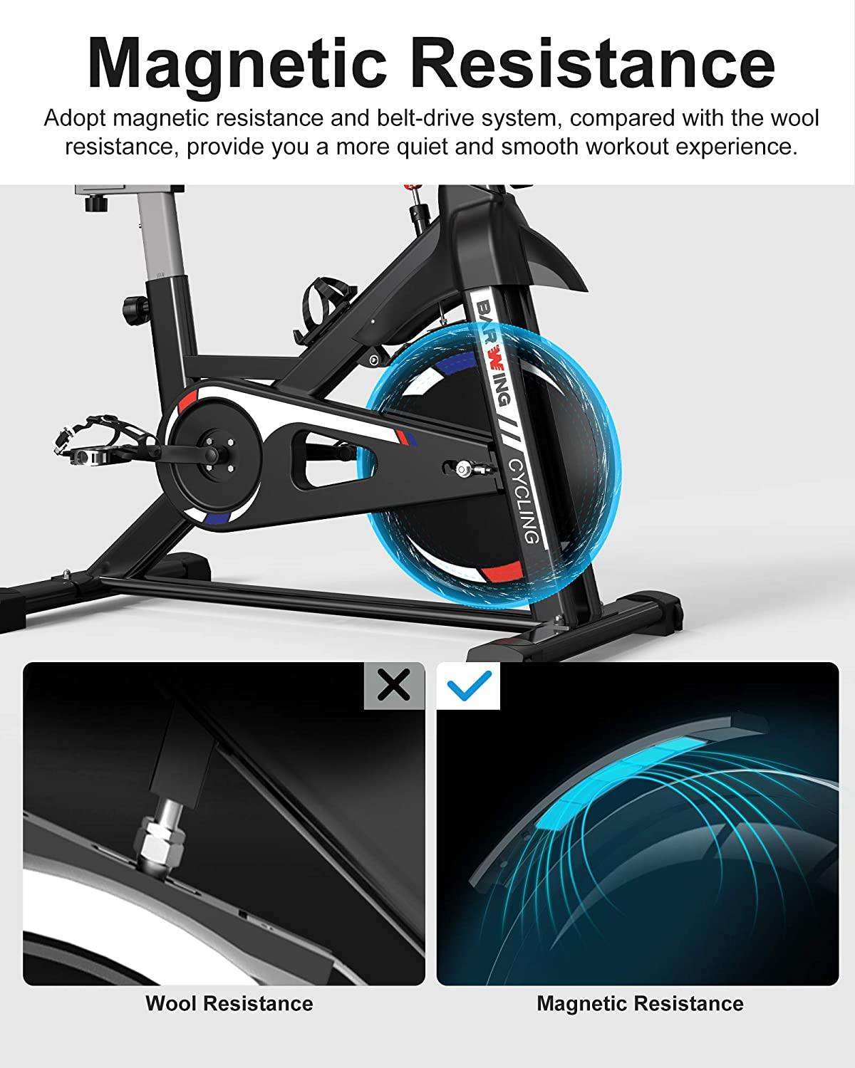 BARWING Magnetic Indoor Cycling Bike Exercise Bike Stationary Workout Bike with Professional Handlebar for Home Use - JOY2ESpree