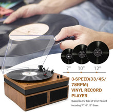 
                        
                          गैलरी व्यूवर में इमेज लोड करें, LP&amp;No.1 Retro Bluetooth Record Player with Stereo External Speakers - JOY2ESpree
                        
                      