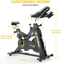
                        
                          Cargar imagen en el visor de la galería, pooboo Exercise Bike Indoor Cycling Bike Stationary Bike-Belt Drive Cardio Bike with 44LBS Flywheel - JOY2ESpree
                        
                      