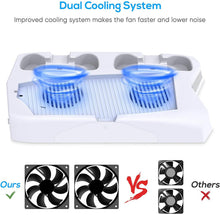 
                        
                          Load image into Gallery viewer, Vertical Charging Stand for PS5 Controllers with Cooling Fan - JOY2ESpree
                        
                      