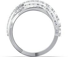 
                        
                          Load image into Gallery viewer, SWAROVSKI Women's Twist Ring Collection, Rhodium Finish, Clear Crystals - JOY2ESpree
                        
                      