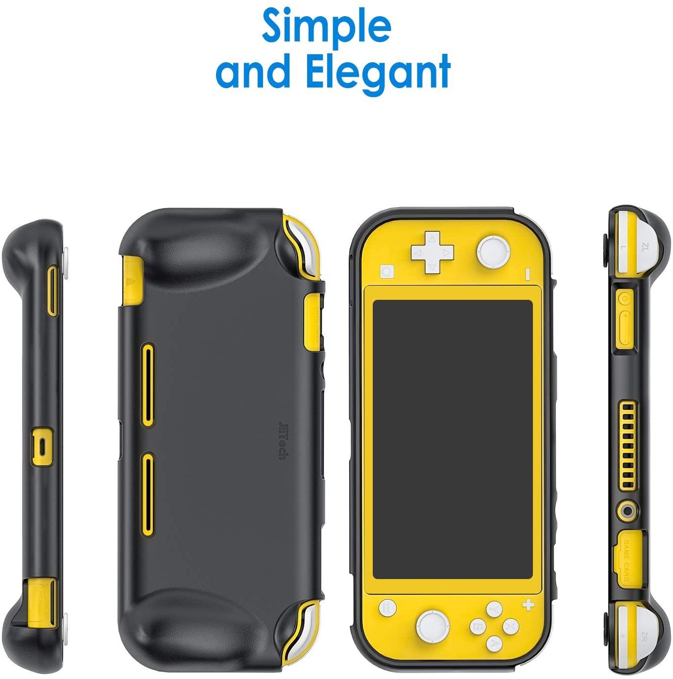 JETech Protective Case for Nintendo Switch Lite 2019, Grip Cover with Shock-Absorption and Anti-Scratch Design, HD Clear - JOY2ESpree
