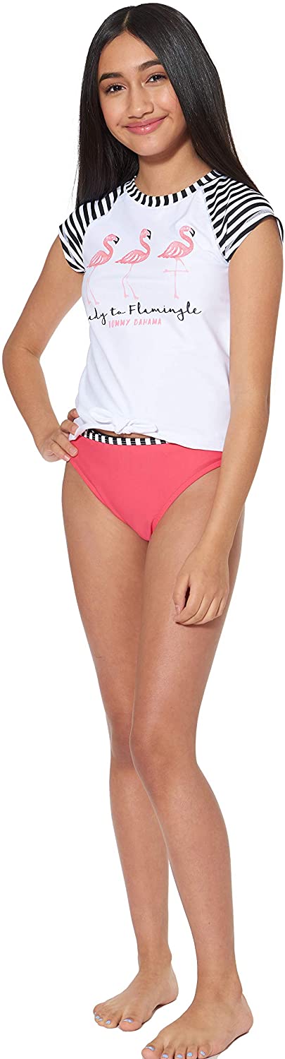 Tommy Bahama Girls' 2-Piece Rashguard and Swim Bottoms Set