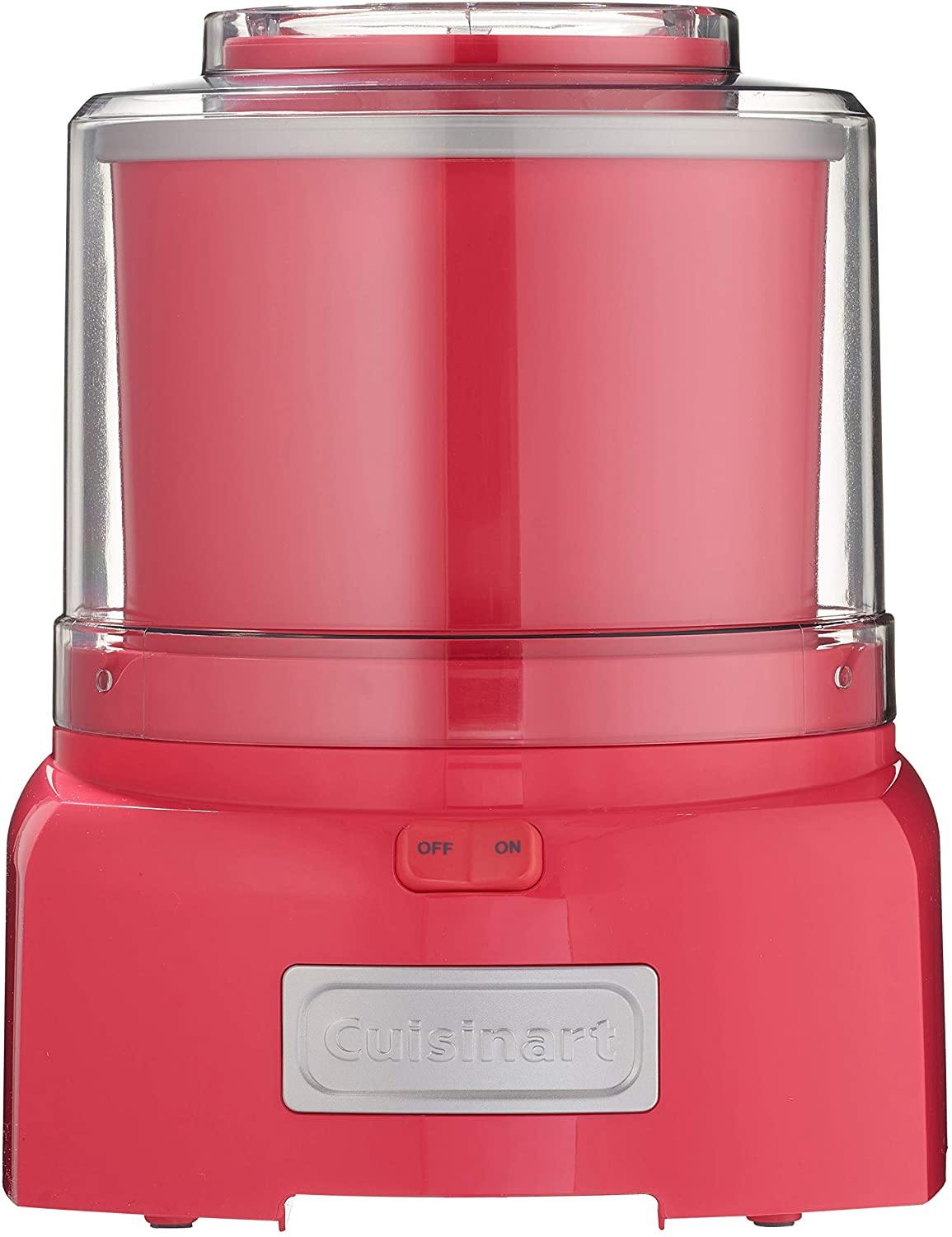 Cuisinart ICE21R Frozen Yogurt Automatic Ice Cream and Sorbet Maker,120 V, Thermoplastic, 1-1/2 qt, Red - JOY2ESpree