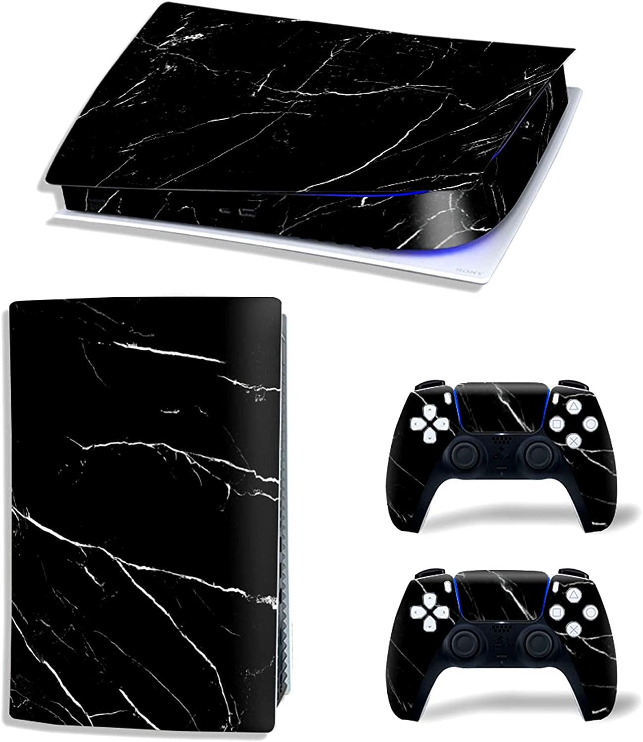 Ps5 Stickers Full Body Vinyl Skin Decal Cover for Playstation 5 Digital Edition Console Controllers (CD Version, Pink Starry Sky) - JOY2ESpree