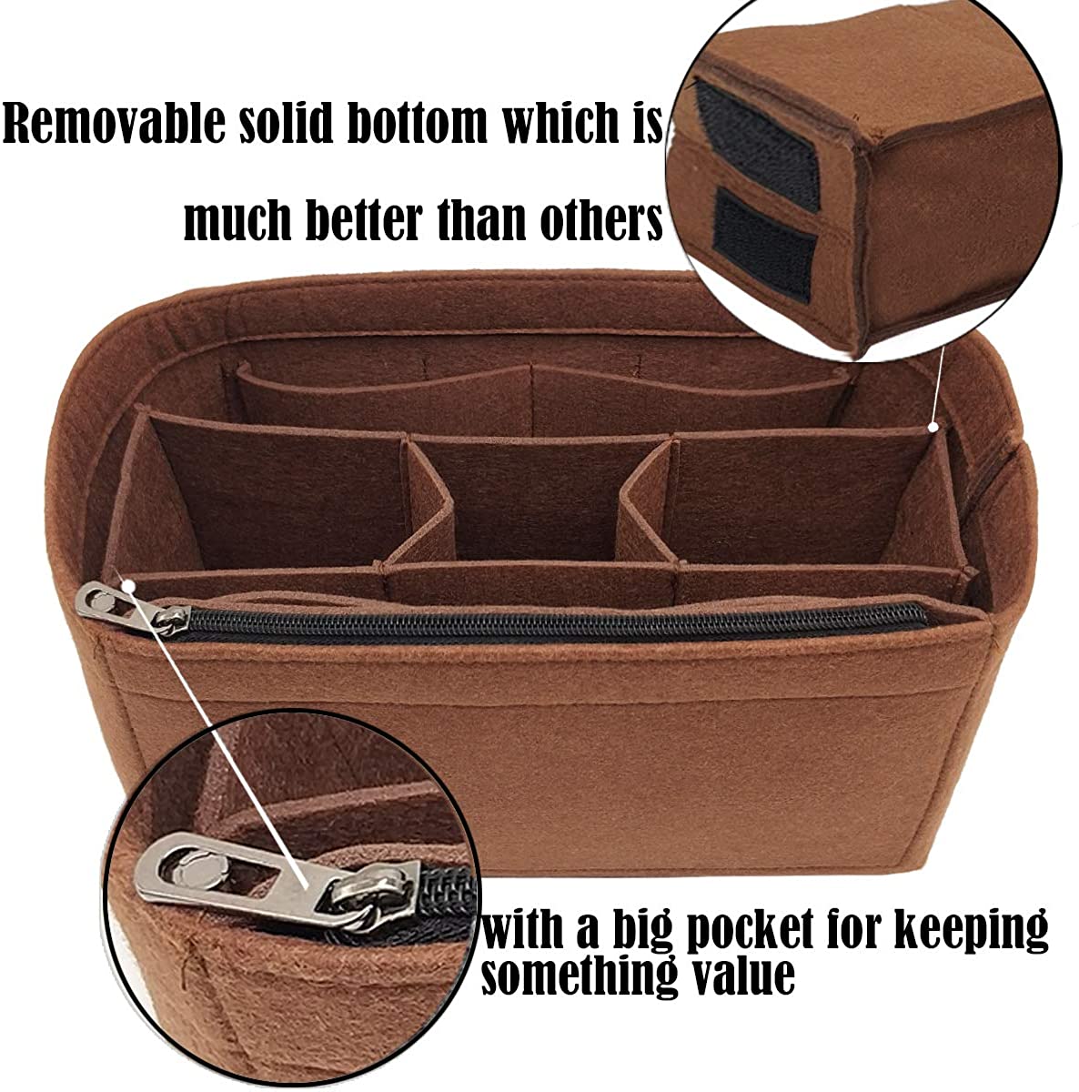 LEXSION Felt Purse Insert Bag Organizer Bag In Bag For Handbag Purse Organizer Fits Speedy Neverfull