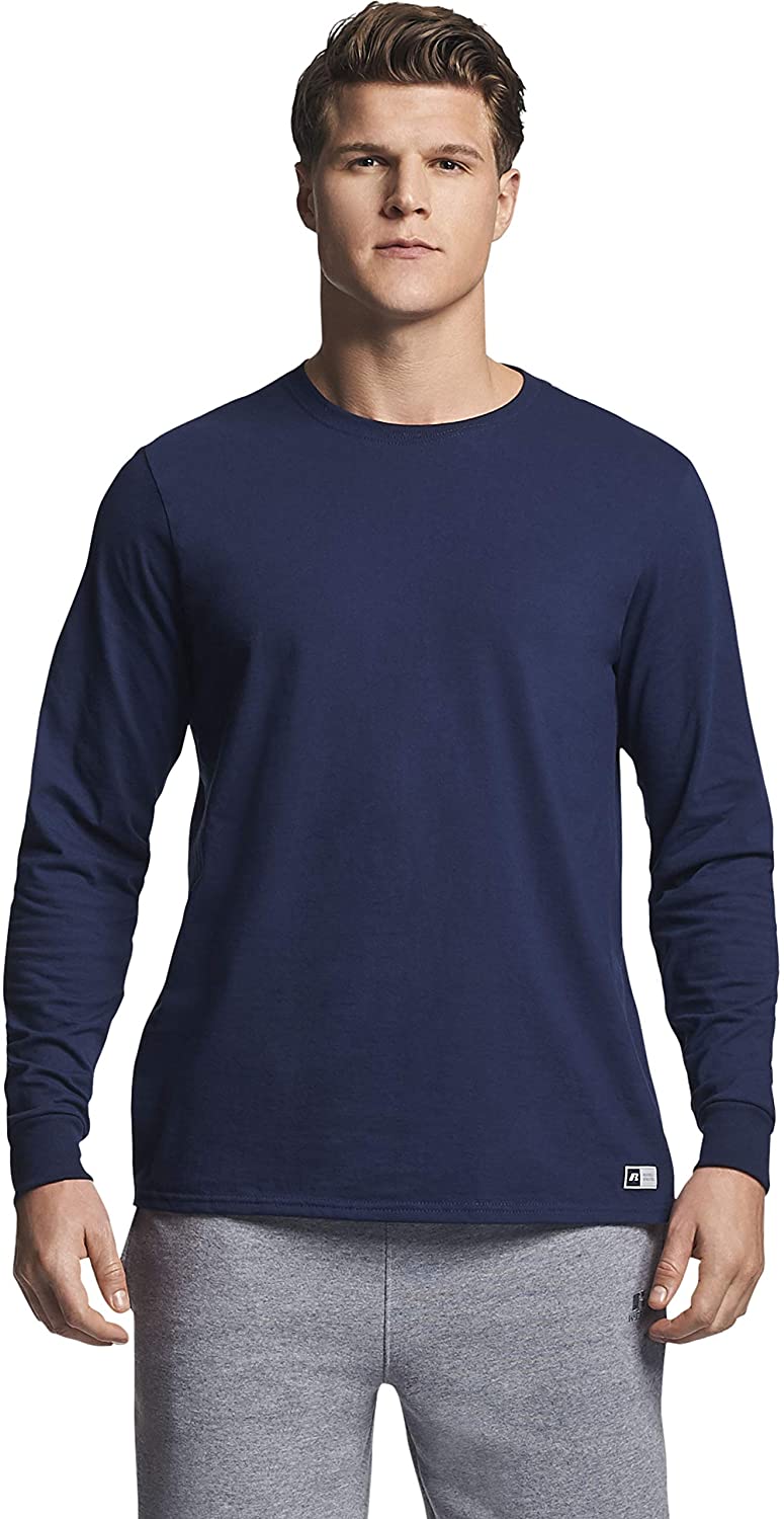 Russell Athletic Men's Cotton Performance Long Sleeve T-Shirts