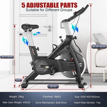 
                        
                          Cargar imagen en el visor de la galería, Heka Exercise Bike Indoor Cycling Bike Stationary Spin Bike 440lbs Weight Capacity - JOY2ESpree
                        
                      