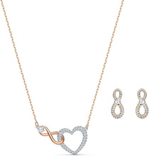 
                        
                          Muat gambar ke penampil Galeri, SWAROVSKI Women's Infinity Jewelry Set Collection, Rose Gold Tone &amp; Rhodium Finish, Clear Crystals - JOY2ESpree
                        
                      