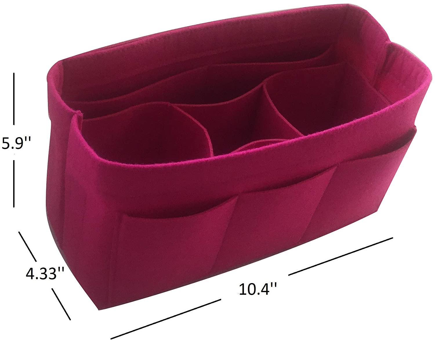 Felt Tote Bag Organizer Insert with Pockets, Handbag Purse Shaper, fits Neverfull, Speedy, Longchamp, etc.