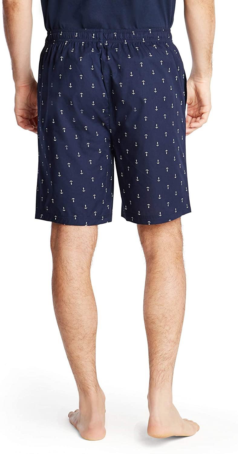 Nautica Men's Soft Woven 100% Cotton Elastic Waistband Sleep Pajama Short - JOY2ESpree