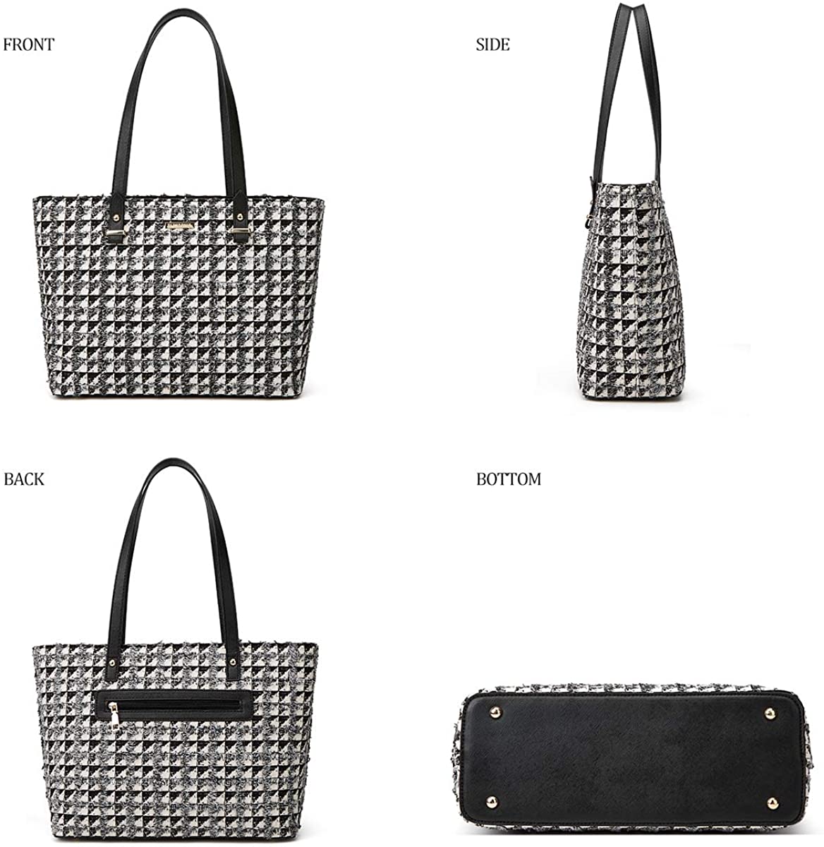 Women Fashion Handbags Wallet Tote Bag Shoulder Bag Top Handle Satchel Purse Set 4pcs