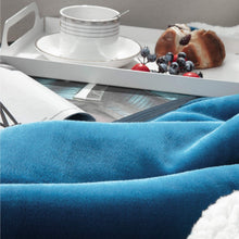 
                        
                          Load image into Gallery viewer, Bedsure Sherpa Fleece Blanket Throw Size Navy Lightweight Super Soft Cozy Luxury Bed Blanket Microfiber
                        
                      