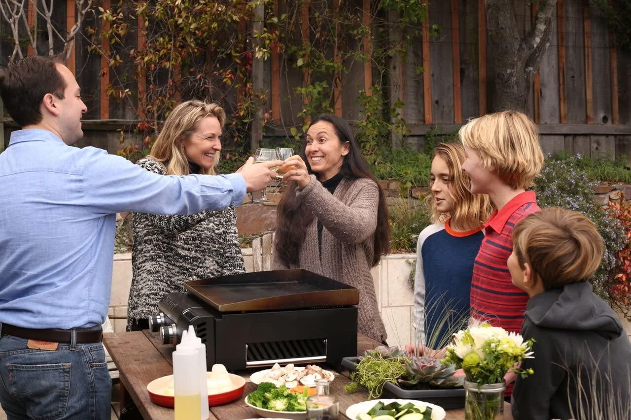 Cuisinart CGG-888 Grill Stainless Steel Lid 22-Inch Round Outdoor Flat Top Gas, 360° Griddle Cooking Center - JOY2ESpree