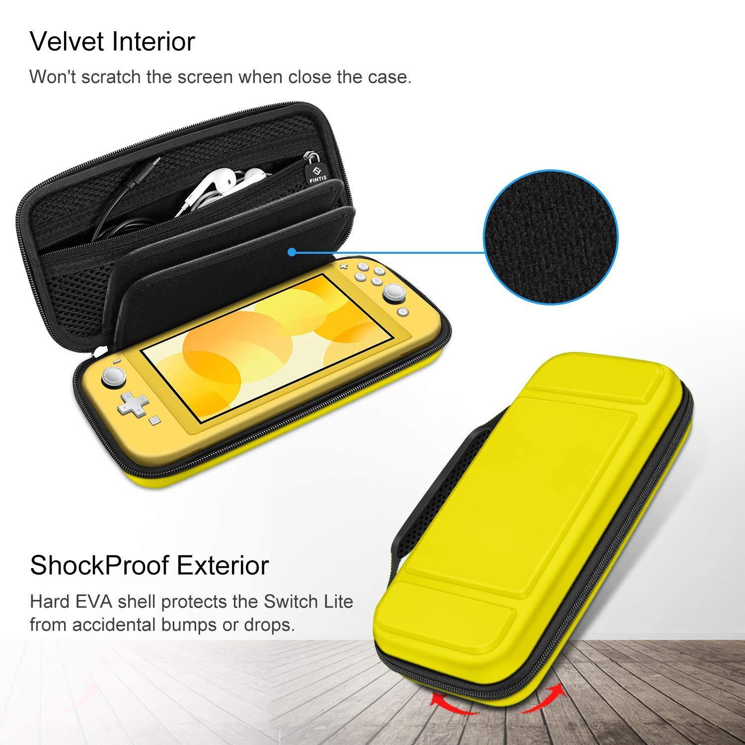 Fintie Carry Case for Nintendo Switch Lite 2019 - [Shockproof] Hard Shell Protective Cover Bag with 15 Game Card/2 Micro SD Card Slots - JOY2ESpree