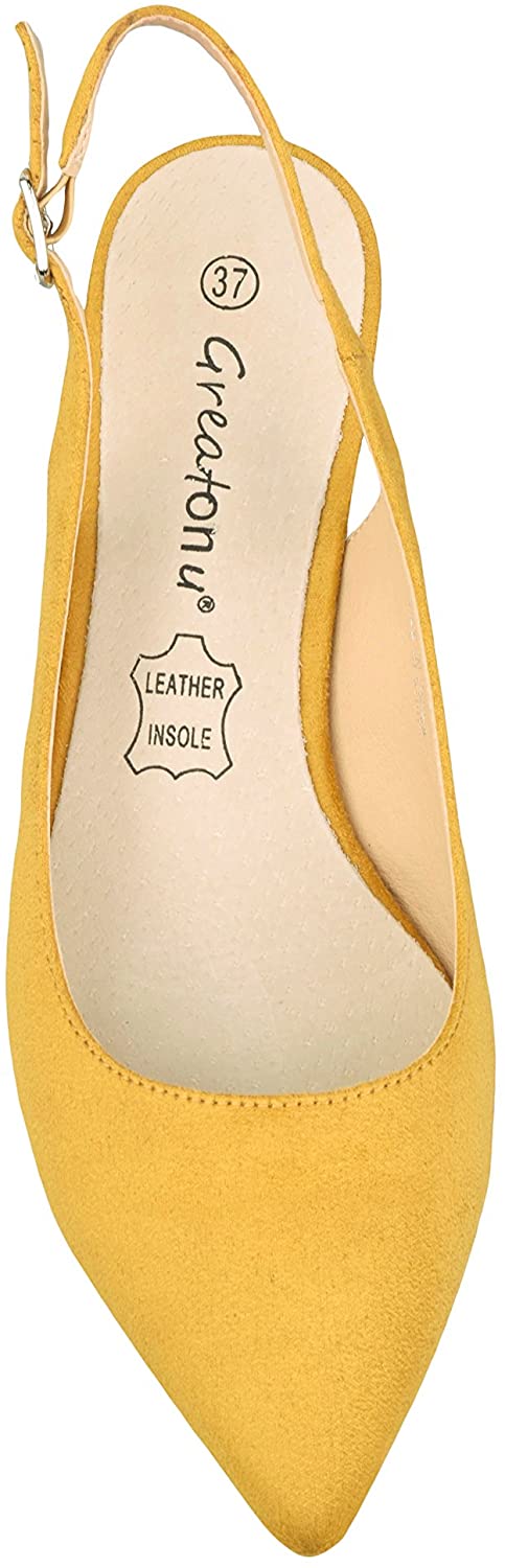 Greatonu Womens Slingback Dress Pump