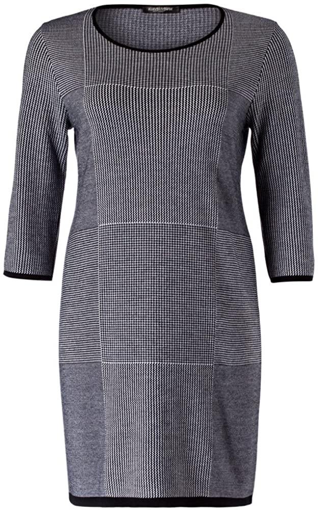 Marina Rinaldi Women's Gaia Sweater Dress, Navy/White - JOY2ESpree
