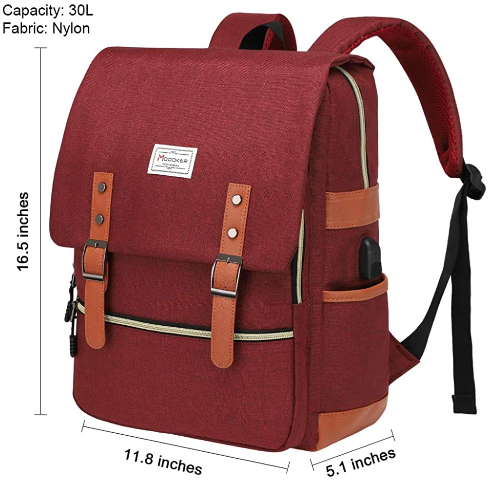 Modoker Vintage Laptop Backpack for Women Men,School College Backpack