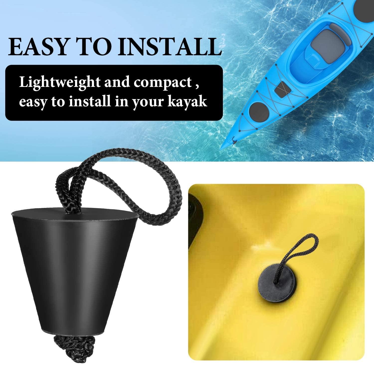 12 Packs Universal Kayak Scupper Plug Kit for Native Kayaks Hobie Kayaks Wilderness Systems Kayaks Perception Kayaks and More