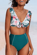 
                        
                          गैलरी व्यूवर में इमेज लोड करें, CUPSHE Women's High Waist Bikini Swimsuit Ruffle Floral Print Two Piece Bathing Suit
                        
                      
