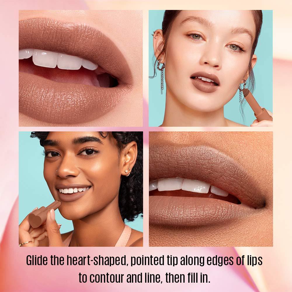 KAJA Air Heart | Lightweight Natural Finish Lipstick | 07 Lover - mauvy brown