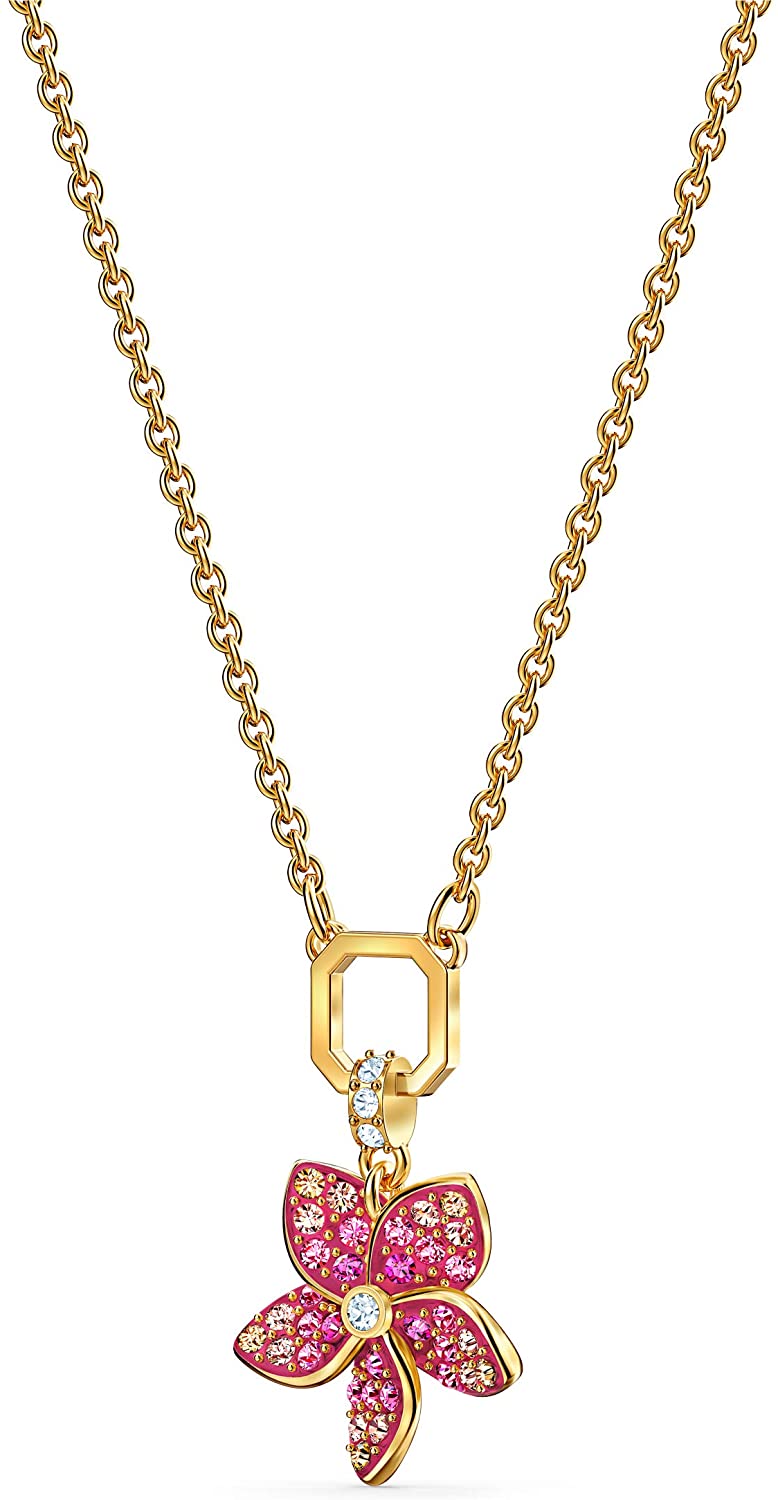 SWAROVSKI Women's Tropical Flower Pink Crystal Jewelry Collection - JOY2ESpree